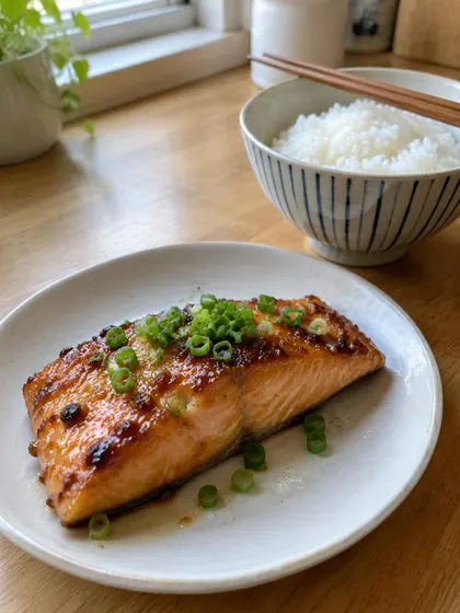 Miso-glazed salmon