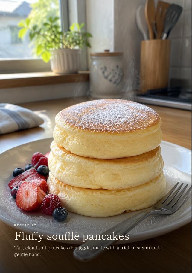 Fluffy soufflé pancakes